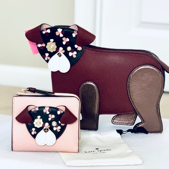 Kate Spade Floral Pup Crossbody and Bifold… - Picture 1 of 7